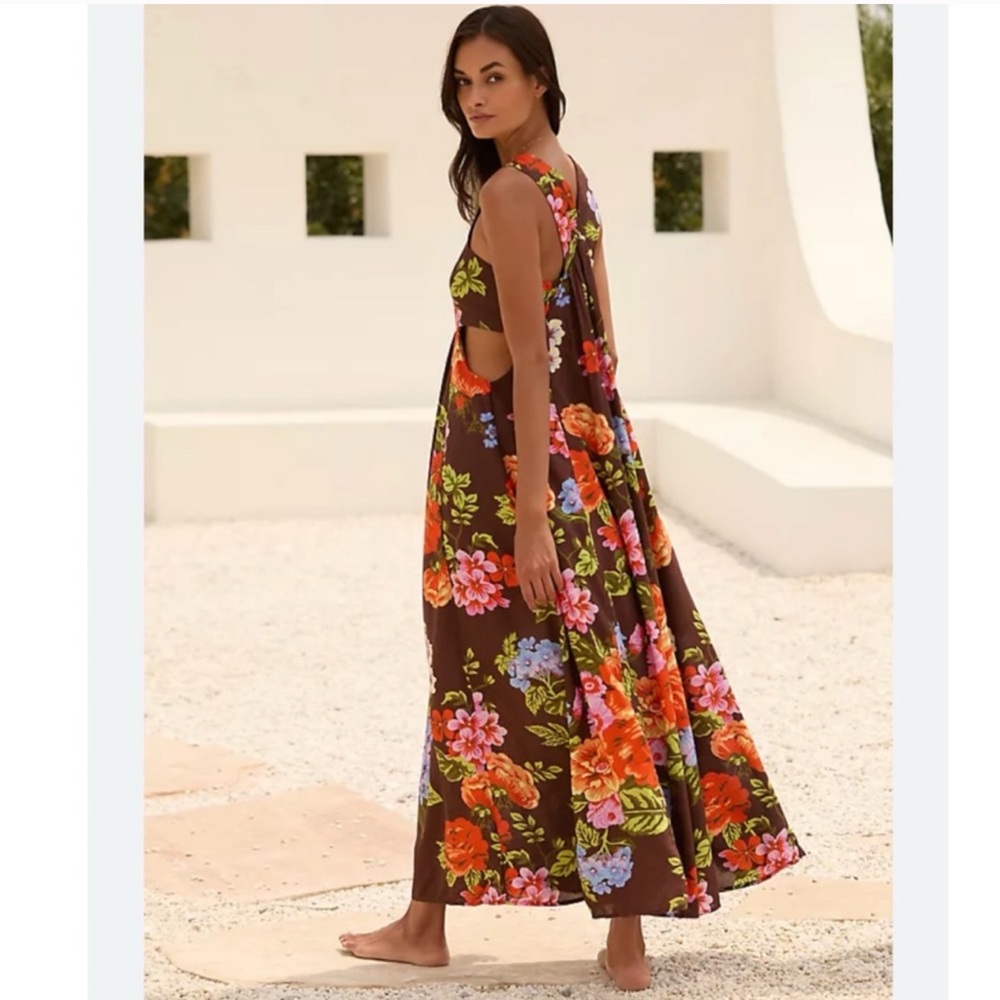 NWT Anthropologie The Piper Bandeau Maxi Dreaa